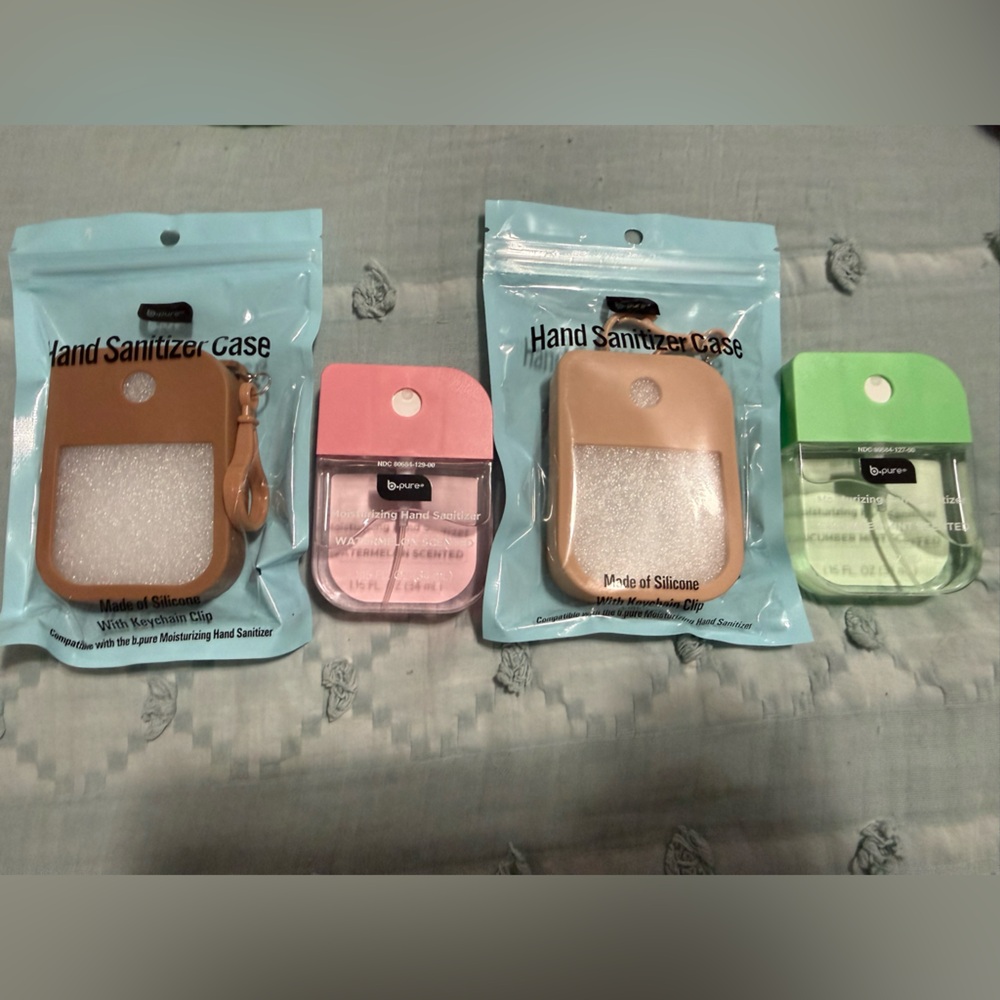 2 Pack Hand Sanitizer With 2 Clip Cases